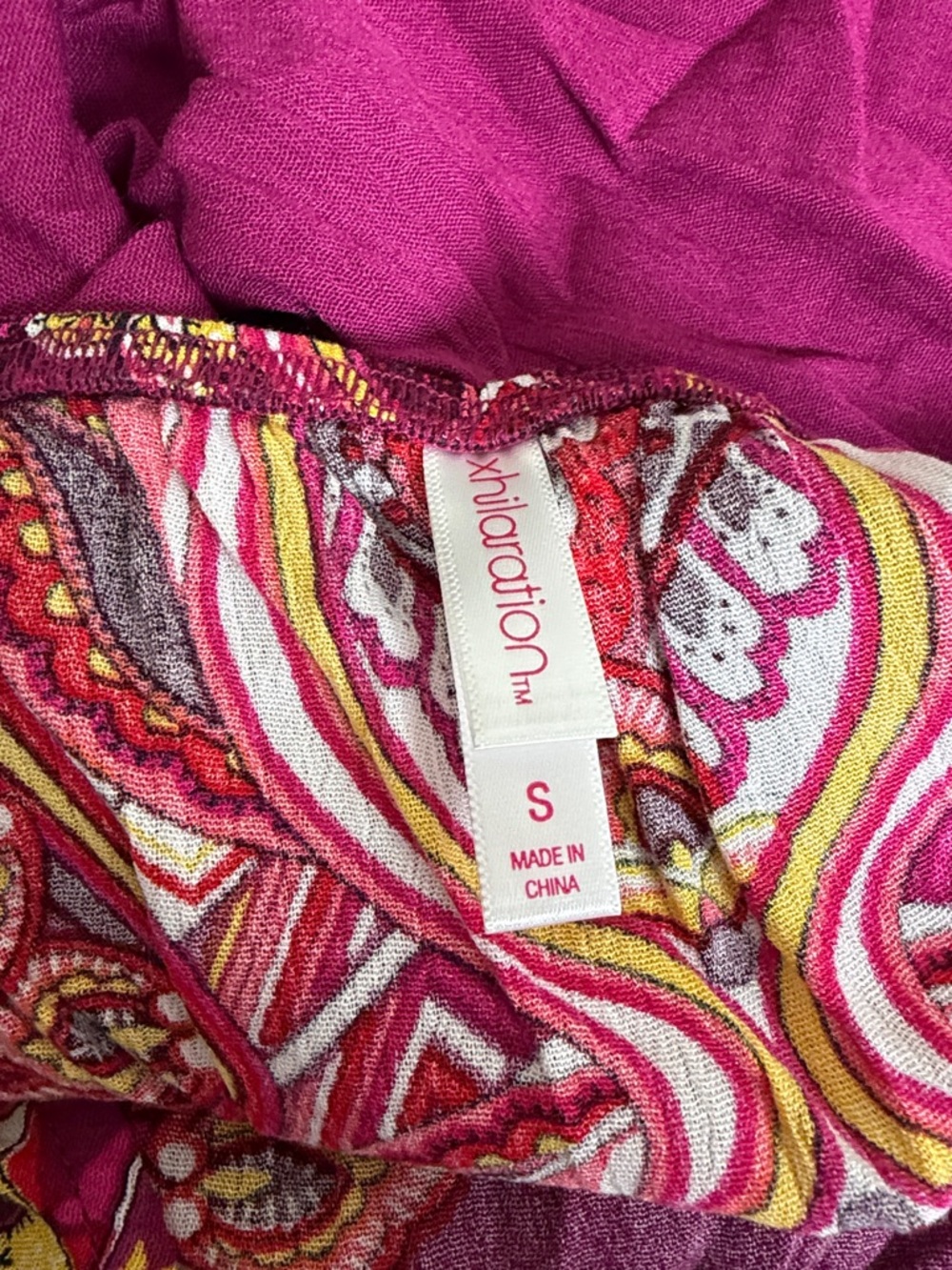 Xhilaration Magenta Boho Tie-Front Spaghetti Strap Mini Dress - Picture 4 of 5